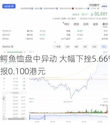 鳄鱼恤盘中异动 大幅下挫5.66%报0.100港元-第3张图片-苏希特新能源