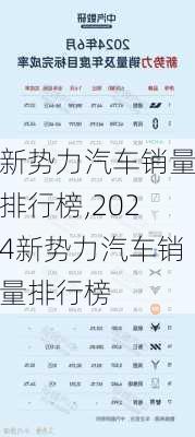 新势力汽车销量排行榜,2024新势力汽车销量排行榜-第2张图片-苏希特新能源