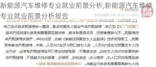 新能源汽车维修专业就业前景分析,新能源汽车维修专业就业前景分析报告-第2张图片-苏希特新能源