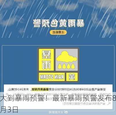 大到暴雨预警！最新暴雨预警发布8月3日-第1张图片-苏希特新能源