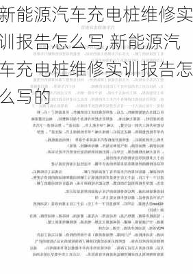 新能源汽车充电桩维修实训报告怎么写,新能源汽车充电桩维修实训报告怎么写的-第2张图片-苏希特新能源