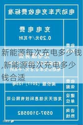 新能源每次充电多少钱,新能源每次充电多少钱合适-第3张图片-苏希特新能源