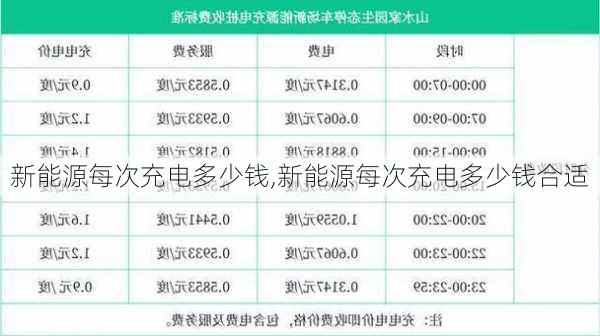 新能源每次充电多少钱,新能源每次充电多少钱合适-第1张图片-苏希特新能源