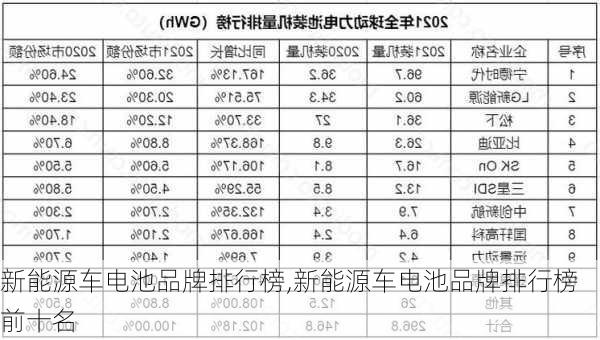 新能源车电池品牌排行榜,新能源车电池品牌排行榜前十名-第3张图片-苏希特新能源