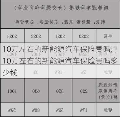 10万左右的新能源汽车保险贵吗,10万左右的新能源汽车保险贵吗多少钱-第3张图片-苏希特新能源