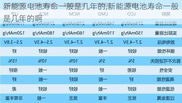 新能源电池寿命一般是几年的,新能源电池寿命一般是几年的啊-第2张图片-苏希特新能源