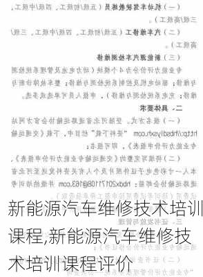 新能源汽车维修技术培训课程,新能源汽车维修技术培训课程评价-第2张图片-苏希特新能源