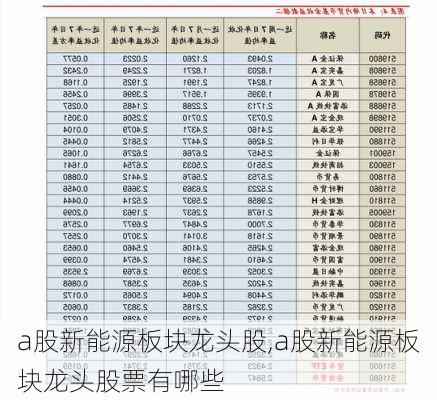 a股新能源板块龙头股,a股新能源板块龙头股票有哪些-第3张图片-苏希特新能源