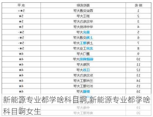 新能源专业都学啥科目啊,新能源专业都学啥科目啊女生-第2张图片-苏希特新能源