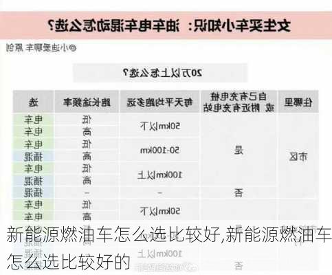 新能源燃油车怎么选比较好,新能源燃油车怎么选比较好的-第3张图片-苏希特新能源