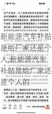 新能源汽车补贴是给厂家还是个人,新能源汽车补贴是给厂家还是个人的-第3张图片-苏希特新能源