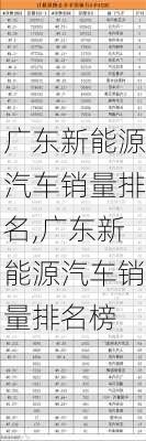 广东新能源汽车销量排名,广东新能源汽车销量排名榜