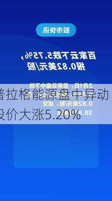 普拉格能源盘中异动 股价大涨5.20%-第1张图片-苏希特新能源