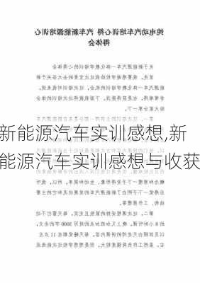 新能源汽车实训感想,新能源汽车实训感想与收获-第1张图片-苏希特新能源