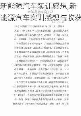 新能源汽车实训感想,新能源汽车实训感想与收获-第3张图片-苏希特新能源