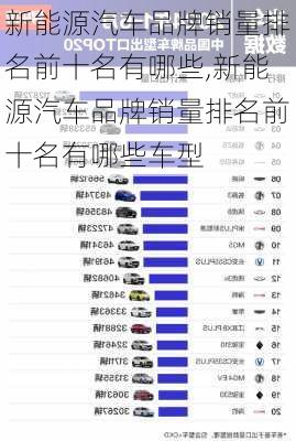 新能源汽车品牌销量排名前十名有哪些,新能源汽车品牌销量排名前十名有哪些车型