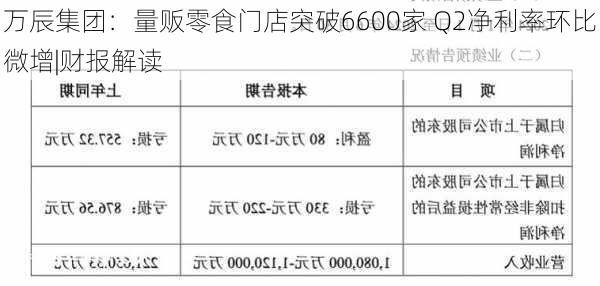 万辰集团：量贩零食门店突破6600家 Q2净利率环比微增|财报解读-第3张图片-苏希特新能源