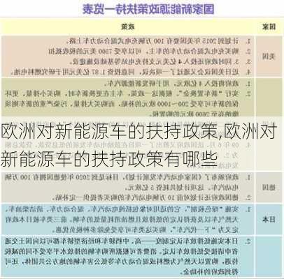 欧洲对新能源车的扶持政策,欧洲对新能源车的扶持政策有哪些-第1张图片-苏希特新能源