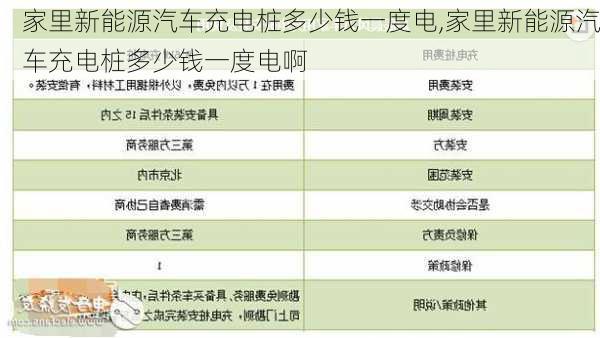 家里新能源汽车充电桩多少钱一度电,家里新能源汽车充电桩多少钱一度电啊-第2张图片-苏希特新能源