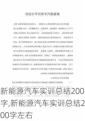 新能源汽车实训总结200字,新能源汽车实训总结200字左右-第2张图片-苏希特新能源