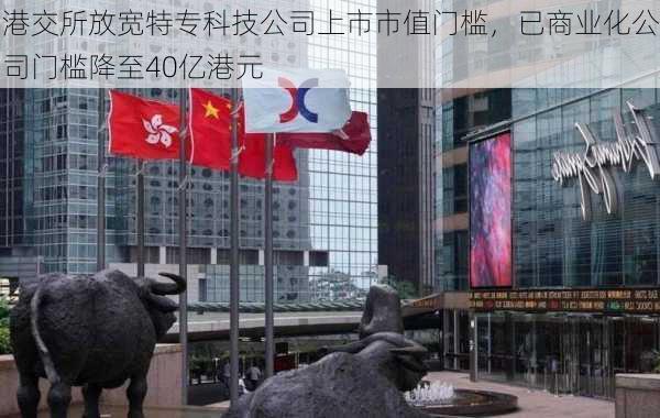 港交所放宽特专科技公司上市市值门槛，已商业化公司门槛降至40亿港元