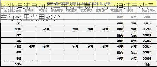 比亚迪纯电动汽车每公里费用,比亚迪纯电动汽车每公里费用多少-第3张图片-苏希特新能源