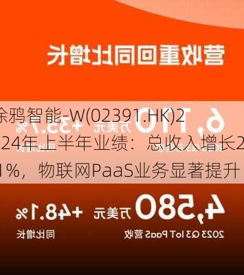 涂鸦智能-W(02391.HK)2024年上半年业绩：总收入增长29.1%，物联网PaaS业务显著提升-第2张图片-苏希特新能源