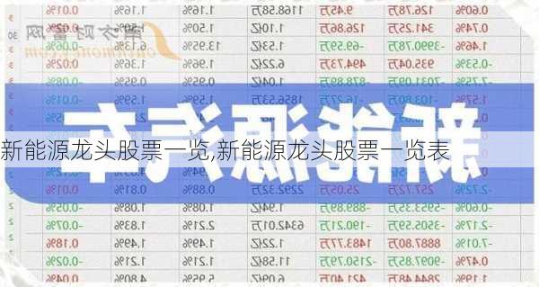 新能源龙头股票一览,新能源龙头股票一览表-第3张图片-苏希特新能源