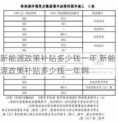 新能源政策补贴多少钱一年,新能源政策补贴多少钱一年啊-第2张图片-苏希特新能源