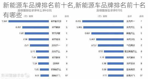 新能源车品牌排名前十名,新能源车品牌排名前十名有哪些