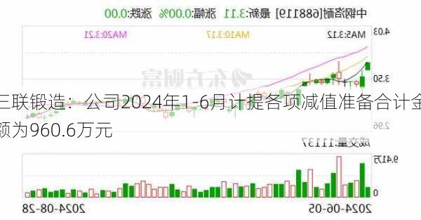 三联锻造：公司2024年1-6月计提各项减值准备合计金额为960.6万元-第1张图片-苏希特新能源