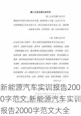 新能源汽车实训报告2000字范文,新能源汽车实训报告2000字范文大全-第3张图片-苏希特新能源