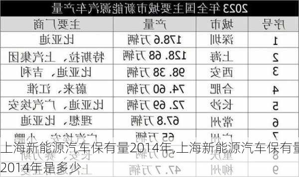 上海新能源汽车保有量2014年,上海新能源汽车保有量2014年是多少-第2张图片-苏希特新能源