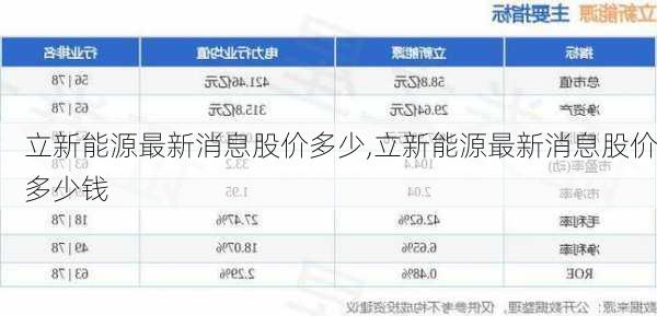 立新能源最新消息股价多少,立新能源最新消息股价多少钱-第1张图片-苏希特新能源