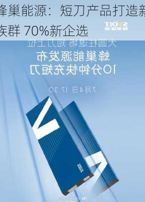 蜂巢能源：短刀产品打造新族群 70%新企选-第1张图片-苏希特新能源