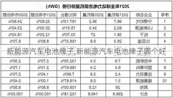 新能源汽车电池牌子,新能源汽车电池牌子哪个好-第3张图片-苏希特新能源