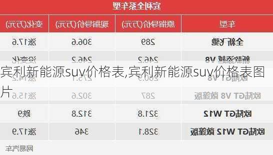 宾利新能源suv价格表,宾利新能源suv价格表图片-第2张图片-苏希特新能源