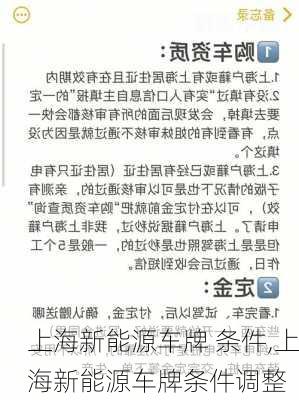 上海新能源车牌 条件,上海新能源车牌条件调整