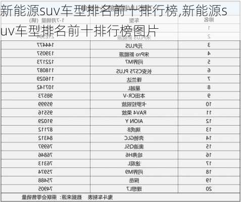 新能源suv车型排名前十排行榜,新能源suv车型排名前十排行榜图片-第3张图片-苏希特新能源