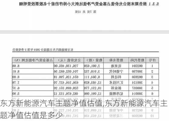 东方新能源汽车主题净值估值,东方新能源汽车主题净值估值是多少-第3张图片-苏希特新能源