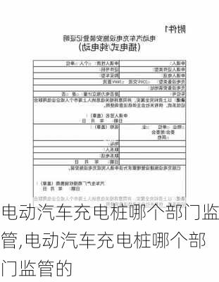 电动汽车充电桩哪个部门监管,电动汽车充电桩哪个部门监管的-第3张图片-苏希特新能源