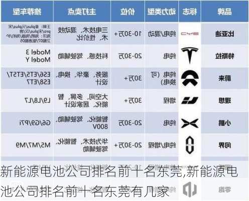 新能源电池公司排名前十名东莞,新能源电池公司排名前十名东莞有几家-第2张图片-苏希特新能源