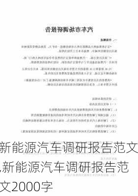 新能源汽车调研报告范文,新能源汽车调研报告范文2000字-第3张图片-苏希特新能源