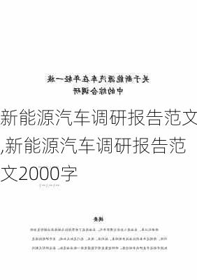 新能源汽车调研报告范文,新能源汽车调研报告范文2000字-第2张图片-苏希特新能源