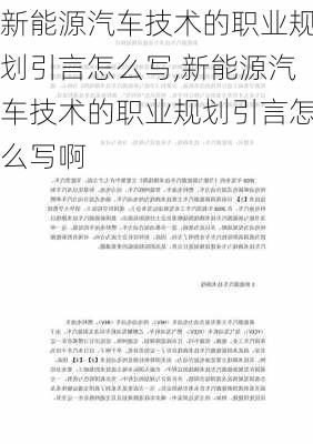 新能源汽车技术的职业规划引言怎么写,新能源汽车技术的职业规划引言怎么写啊-第3张图片-苏希特新能源