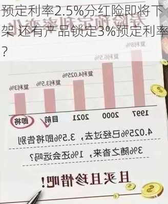 预定利率2.5%分红险即将下架 还有产品锁定3%预定利率？-第2张图片-苏希特新能源