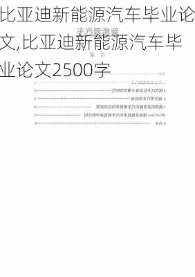 比亚迪新能源汽车毕业论文,比亚迪新能源汽车毕业论文2500字-第3张图片-苏希特新能源