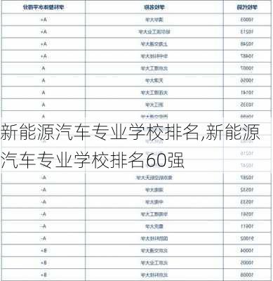 新能源汽车专业学校排名,新能源汽车专业学校排名60强-第1张图片-苏希特新能源