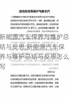 新能源汽车保养与维护总结与反思,新能源汽车保养与维护总结与反思怎么写-第3张图片-苏希特新能源