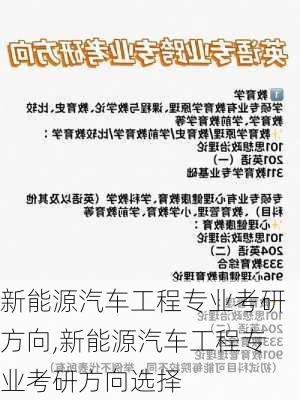 新能源汽车工程专业考研方向,新能源汽车工程专业考研方向选择-第3张图片-苏希特新能源